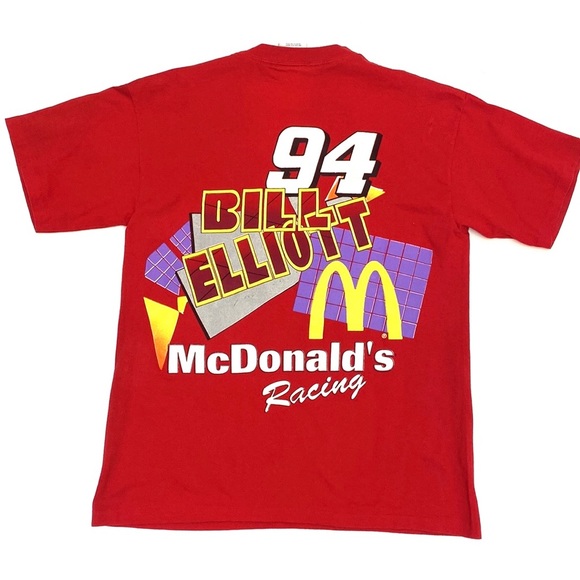 Vintage Bill Elliott/McDonalds Racing Team #94 Short Sleeve Tee Shirt - Picture 2 of 8